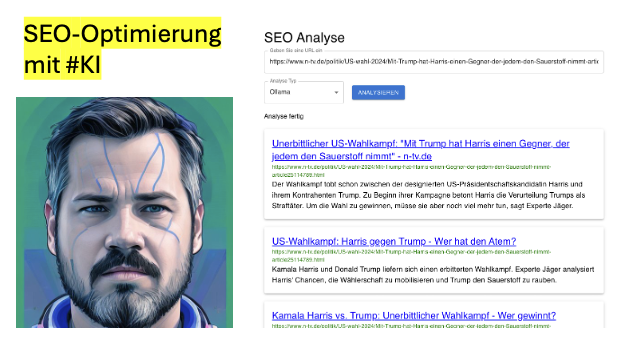 KI für SEO – KI kann dir helfen, deine Suchtreffer in #Google zu optimieren. Alles #lokal mit #ollama mit #gemma